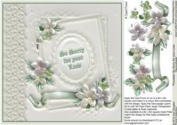 Porcelain So Sorry for Your Loss 8in x 8in Decoupage