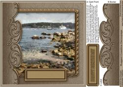 Rugged Coastline 8in x 8in Decoupage