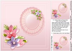 Birthday Pink and Lilac Paper Flowers - 8in x 8in Insert Pla