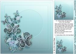 Teal Girly Steampunk - 8in x 8in Insert Plate