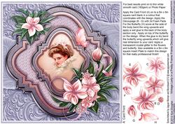 Vintage Lady in a Pretty Frame - 8in x 8in Decoupage