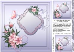 Vintage Lady in a Pretty Frame - 8in x 8in Insert Plate