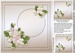 Cream Ceramic Floral Sympathy - 8in x 8in Insert Plate