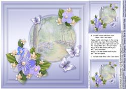 Bluebell Wood with Origami Flowers - 8in x 8in Insert Plate