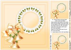 Wedding Bells and Lace in Cream - 8in x 8in Insert Plate