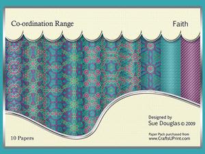 Faith Paper Pack, 10 Backing Papers