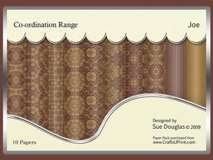 Joe Paper Pack, 10 Backing Papers