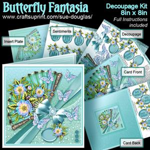 Butterfly Fantasia 8in x 8in Decoupage Kit