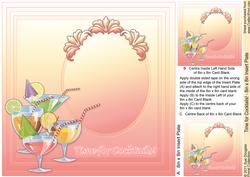 Time for Cocktails - 8in x 8in Insert Plate