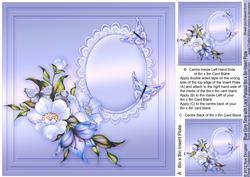 Blue Girly Time with Lace Parasol 8in x 8in Insert Plate