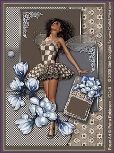 Hannah Faerie Taupe Kit 6 Pages Including Decoupage Step by Step