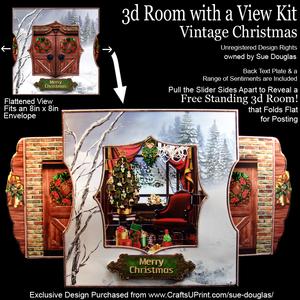 3D Room with a View - Vintage Christmas