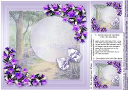 Bluebell Wood in an Ornate Frame - 8in x 8in Insert Plate