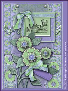 Packwood House Lilac Landscape Kit, 6 Pages, Including Decoupage Step by Step