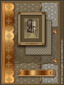 Charlecote Park Olive Landscape Kit, 6 Pages, Including Decoupage Step by Step