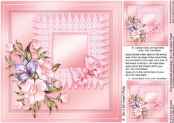 Pink Anemones and Lace - 8in x 8in Insert Plate