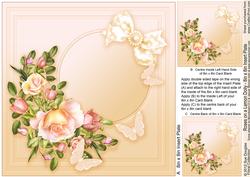 Roses on a Lemon Doily - 8in x 8in Insert Plate