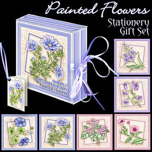Stationery Gift Set - Painted Flowers Bumper Kit
