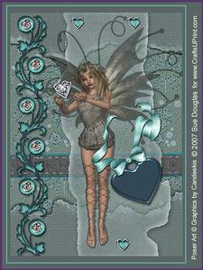 Brooke Faerie Teal Kit, 6 Pages, Including Decoupage Step by Step