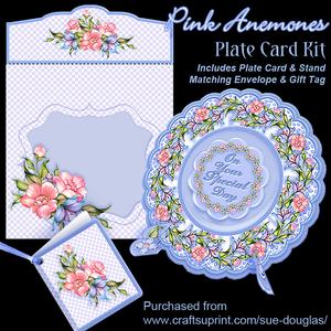 Plate Card Kit - Pink Anemones