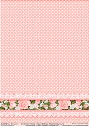 Sentiment Panels Happy Birthday Matching Peach Background