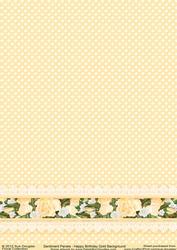 Sentiment Panels Happy Birthday Matching Gold Background