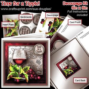 Time for a Tipple! 8in x 8in Decoupage Kit