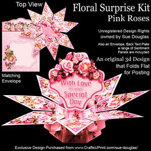 Floral Surprise Card Kit Pink Roses