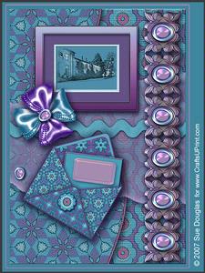 Arlington Court Blue Landscape Kit, 6 Pages, Including Decoupage Step by Step