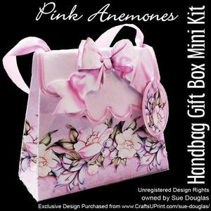 Handbag Gift Box Pink Anemones