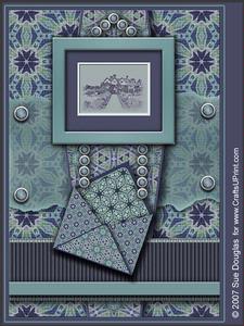 Packwood House Grey Green Landscape Kit, 6 Pages, Including Decoupage Step by Step