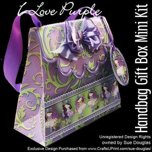 Handbag Gift Box I Love Purple