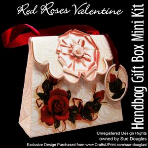 Handbag Gift Box Red Roses Valentine
