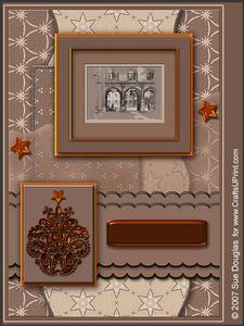 Cambridge Taupe Landscape Kit, 6 Pages, Including Decoupage Step by Step