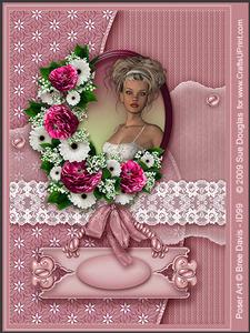 Jayne Cameo Pink Kit, 6 Pages, Including Decoupage Step by Step