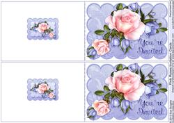 Invitation You're Invited Pink Roses Cards