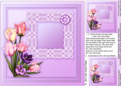 Easter Flowers Matching 8in x 8in Insert Plate