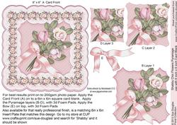 Shabby Chic Flowers 6in x 6in Pyramage
