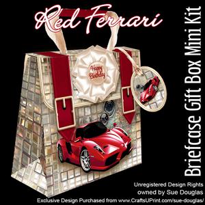 Briefcase Gift Box Red Ferrari