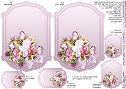 Pink English Roses Insert Plates