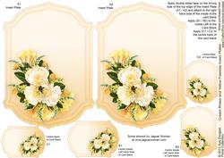 Cream Roses and Yellow Freesias Insert Plates