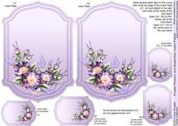 Purple Flowers and Butterflies Insert Plates