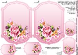 Pink Roses and Butterflies Insert Plates