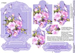 Pink Anemones on a Lilac Background Pyramage Topper