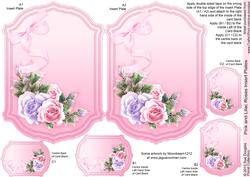 Pink and Lilac Roses Insert Plates