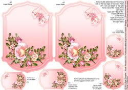 Pink Roses on a Polkadot Background Insert Plates