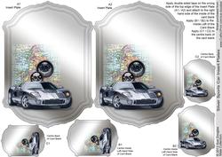 Silver Sports Car Insert Plates