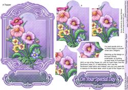 Applique Flowers Pyramage Topper