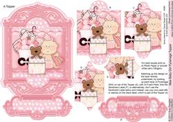 New Baby Girl Pyramage Topper