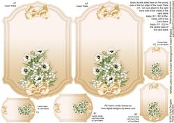 White Anemones on a Cream Background Insert Plates